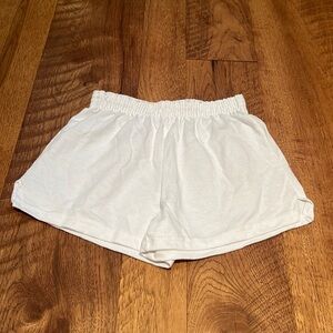 Soffe Girl’s White Soft Shorts Size L 12-14